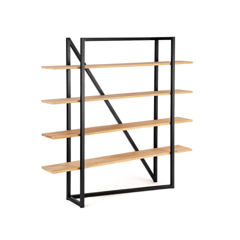 Estante Continua, librero en metal y madera nativa con diseño atemporal.
